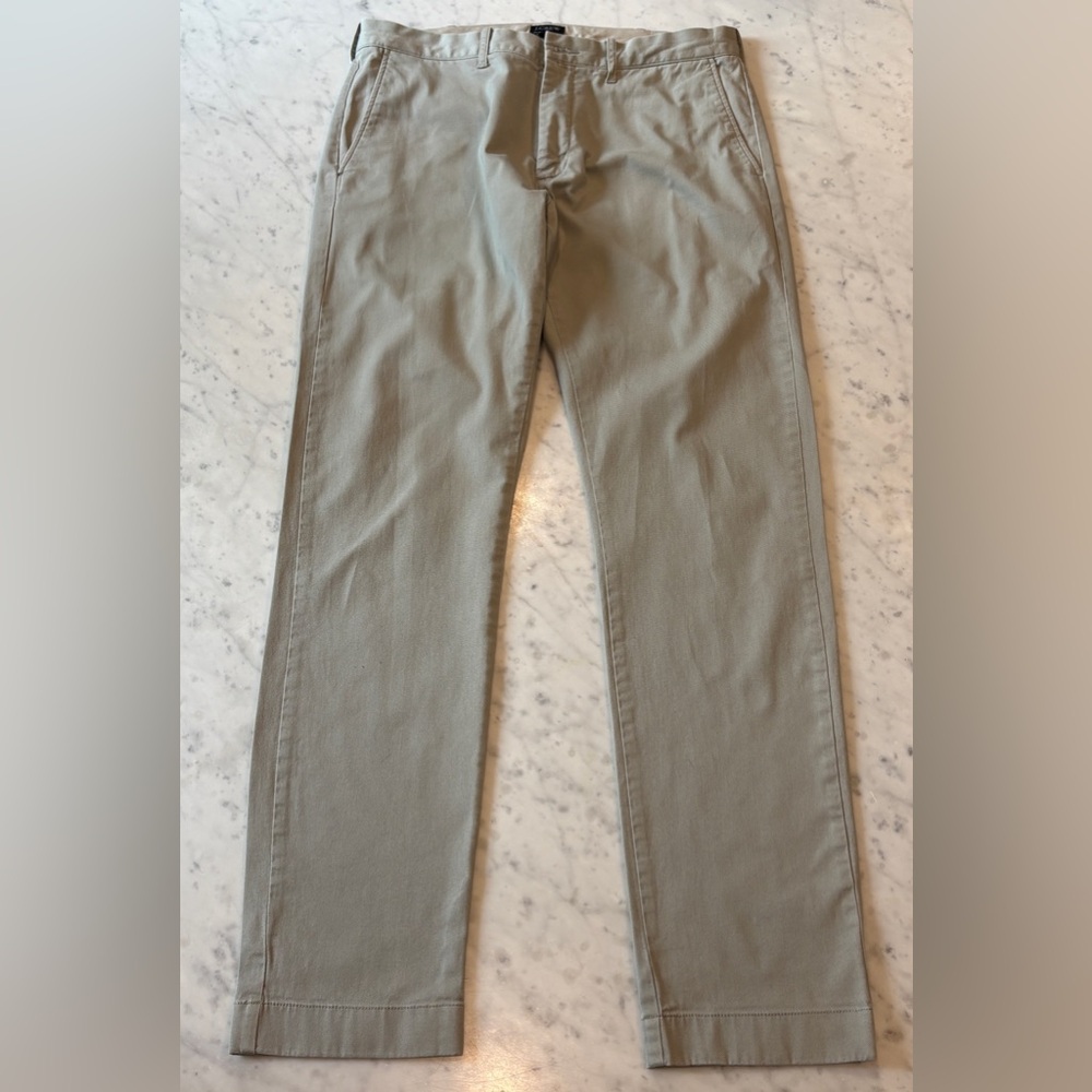 J Crew Men’s Flex Driggs Stretch Khaki Pant, 31x32, Excellent pre-owned cond!
